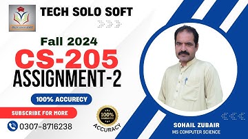 CS205 Assignment 2 Solution 2024 | Fall 2024 | CS205 Assignment 2 Solution fall 2024 #techsolosoft