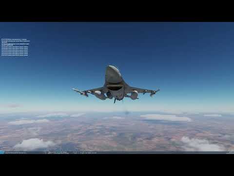 Работа парой F-16C по воздушным целям в DCS.