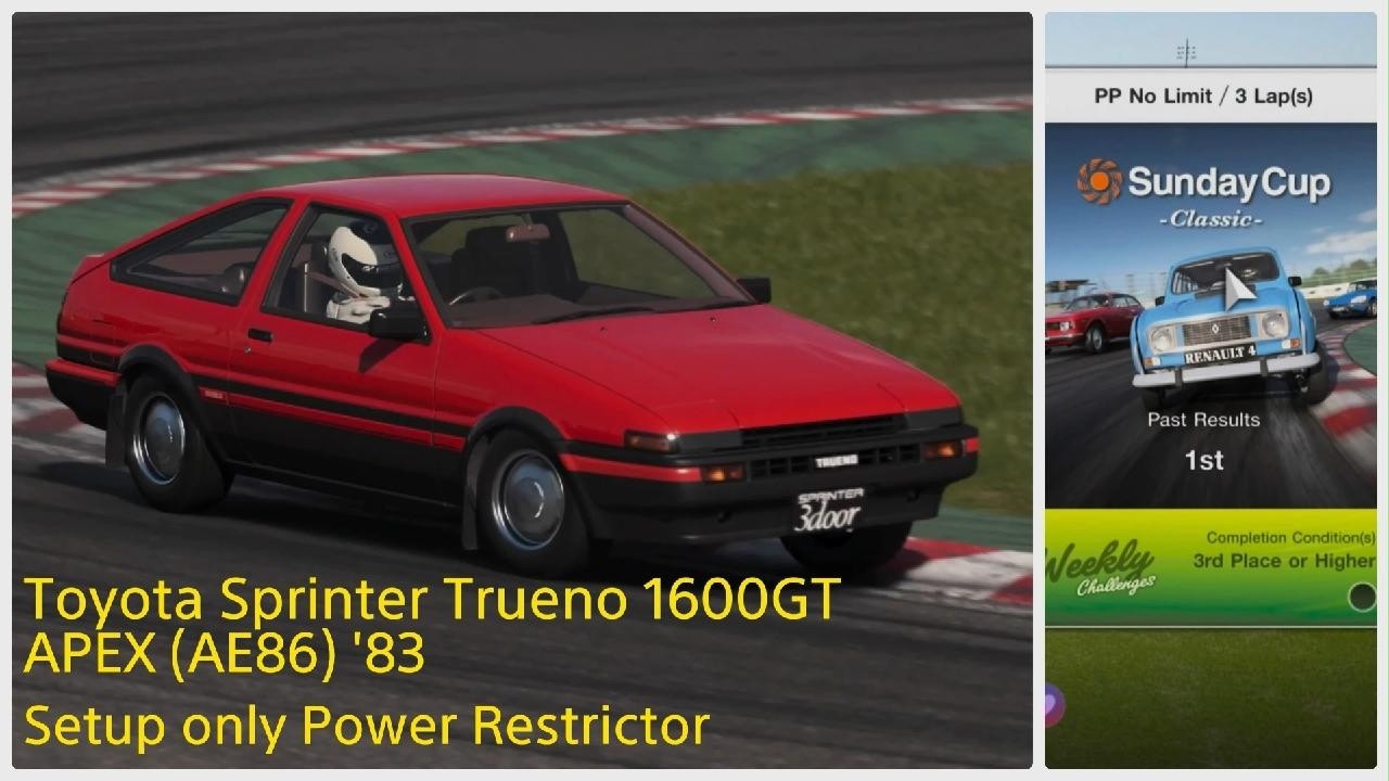 GT7 - Sunday Cup Classic - Car Toyota Sprinter Trueno 1600GT APEX