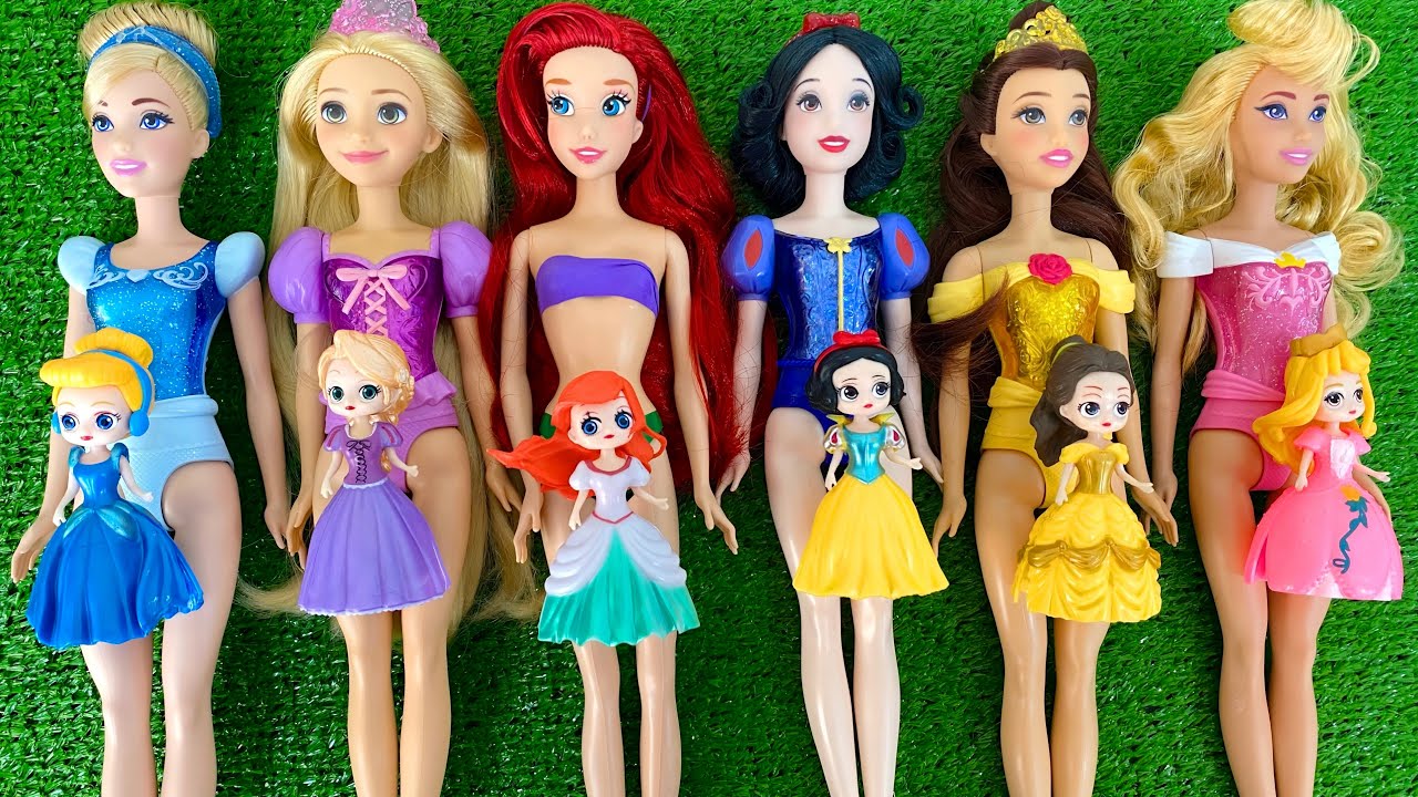 Disney Princess Doll Makeover ~ DIY Miniature Ideas for Barbie - Wig, Dress, Faceup, andMore! DIY