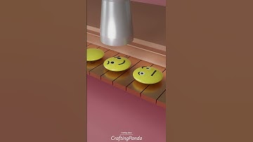 Satisfying Emoji Factory 😍 | 3D Animation Loop #shorts