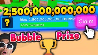 CLAIMING THE FINAL BUBBLE PRIZE in Roblox Bubblegum Simulator screenshot 5