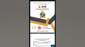 PSSOU MA (English Literature) Final L-335 Solved Assignment 2025 #pssou #solvedassignment