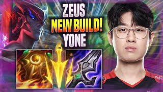 ZEUS TRIES NEW YONE BUILD! - T1 Zeus Plays Yone TOP vs Shyvana! | Season 2022