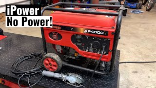 iPower Generator Not Making Power.  Is This a Parts Machine?