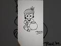 little cute kirshna ji simple drawing #lord Krishna simple drawing #viral #tranding #song#shorts