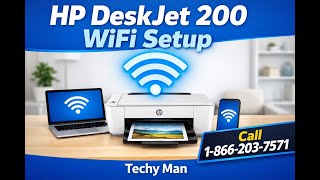 How to Setup HP DeskJet 200 / 200cci Wireless Printer | Easy WiFi Guide