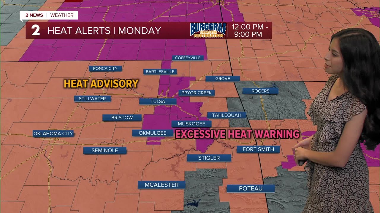 Heat Alerts for Monday - YouTube