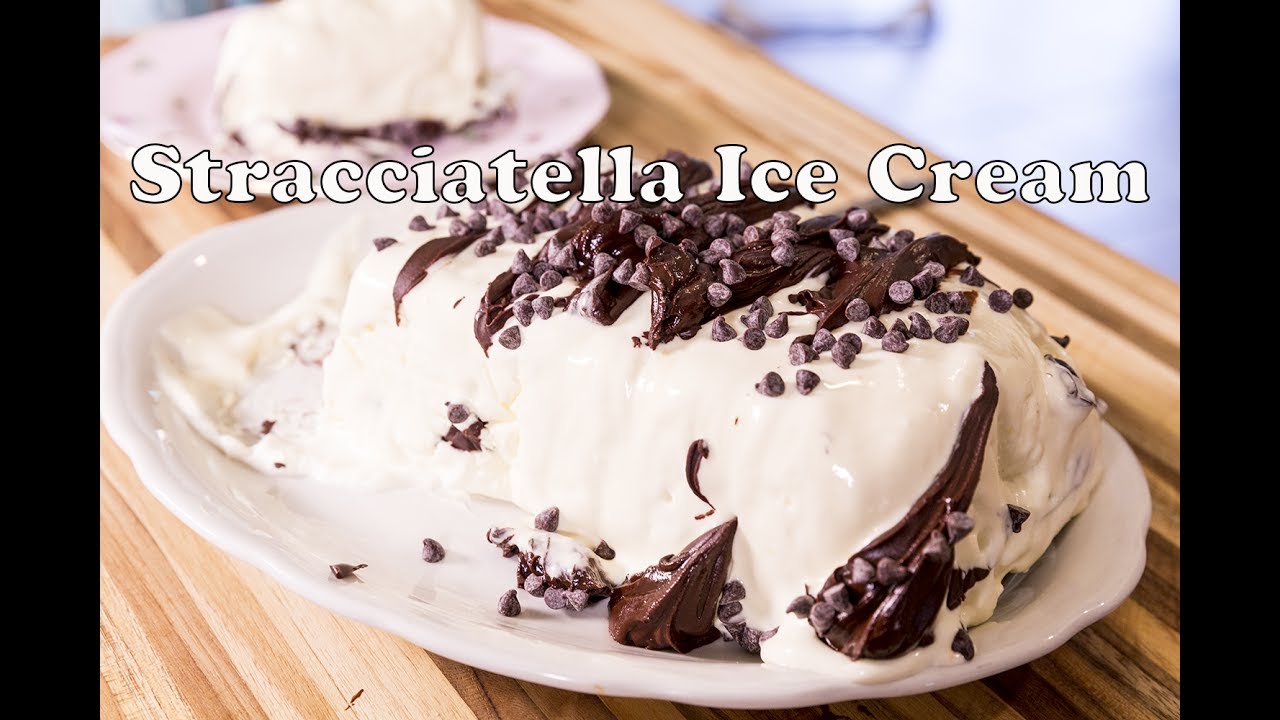 Stracciatella SemiFreddo Ice Cream: No Machine Needed! - YouTube