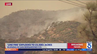 More evacuations ordered as Line Fire burns out of control - Monday 5 p.m. Update thumbnail