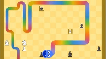 Google Snake Chess Mode - 50 apples in 2m 23s 819ms (5 apples / Speed Slow / Size Standard)