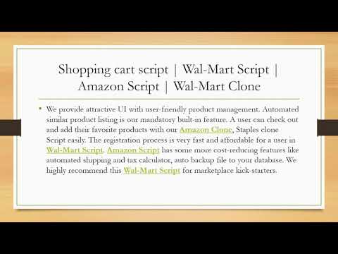 Wal-Mart Clone | Shopping cart script | Wal-Mart Script | Amazon Script
