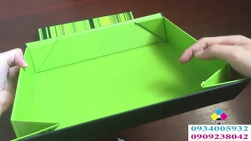 Uv định hình logo, sản xuất hộp cứng cao cấp xếp gọn