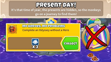 BTD6 Odyssey || Hard Mode Guide || No Monkey Knowledge + No Hero Achievement (Present Day!)