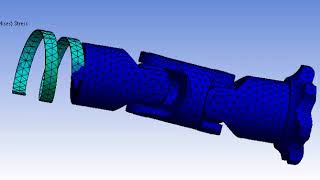 Structural steel Universal Joint analysis (stress animation)