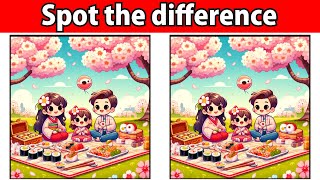 [Brain training game] Find 3 mistakes in the cherry blossom viewing images