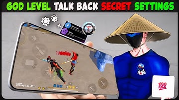 God Level Android Talk Back Settings I Auto Headshot Setting I Free Fire Talk Back Setting FF MAX