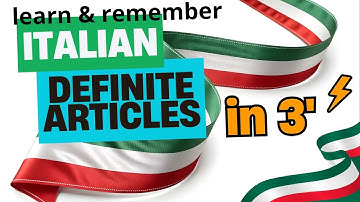 Learning Italian with Songs: Definite Articles Rules in 3 min 🎵