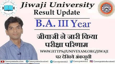 BA 3 Year Result| Open book result 2021| Jiwaji open book result 2021|Jiwaji Result update