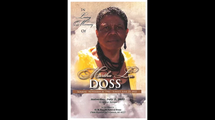 Homegoing Services For Martha Doss