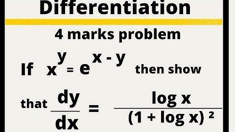 If x^y = e^(x - y) then dy/dx = log x / (1 + log x)²  @EAG