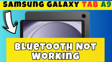 Bluetooth Not Working Samsung Galaxy Tab A9 || How to solve bluetooth issues || Bluetooth problems