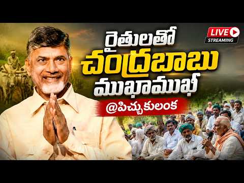 🔴రైతులతో చంద్రబాబు ముఖాముఖీ @పిచ్చుకులంక | CM Chandrababu Naidu Farmers Meet at Pichukulanka Live