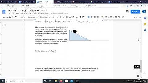 Rotational Kinetic Energy Video Part 2