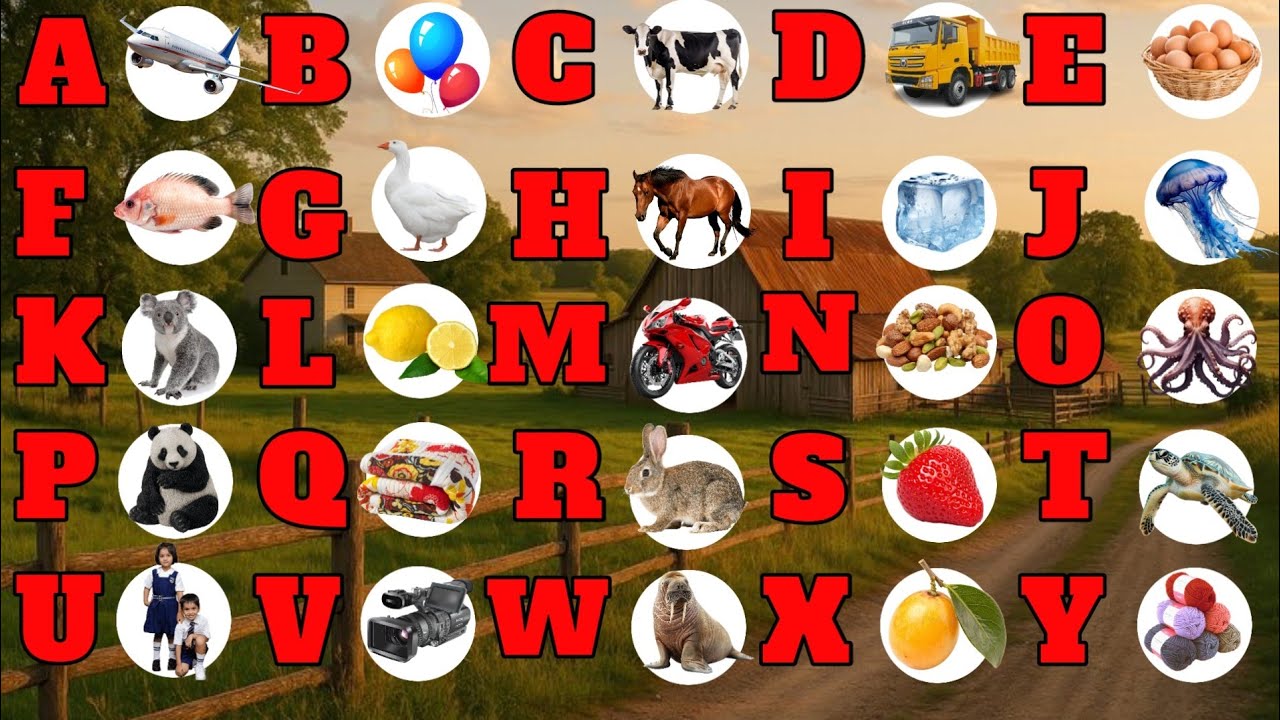 Learn English Alphabets ABCD with Objects For Kids, ALPHABET,ABCD,ABCD SONG,A TO Z,KIDS Rhymes 