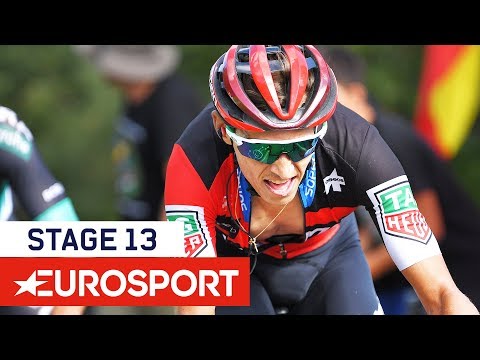 Бейне: Vuelta a Espana 2018: Оскар Родригес 13-кезеңді жеңу үшін «Камперона қабырғасын» бағындырды