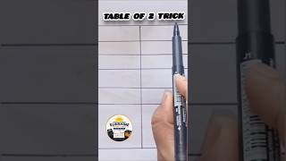 Table of 2 | table trick| 2 ka pahada #table #mathsscam #mathstricks #shorts #shortsfeed