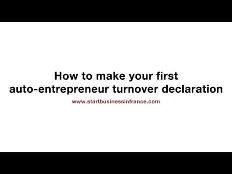 How to make your first auto-entrepreneur turnover declaration online intro