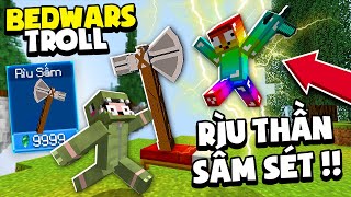 KHANGG HACK BEDWARS SỞ HỮU RÌU THẦN SẤM SÉT THOR TROLL T GAMING VÀ NOOB TEAM *BEDWARS BLOCKMAN GO