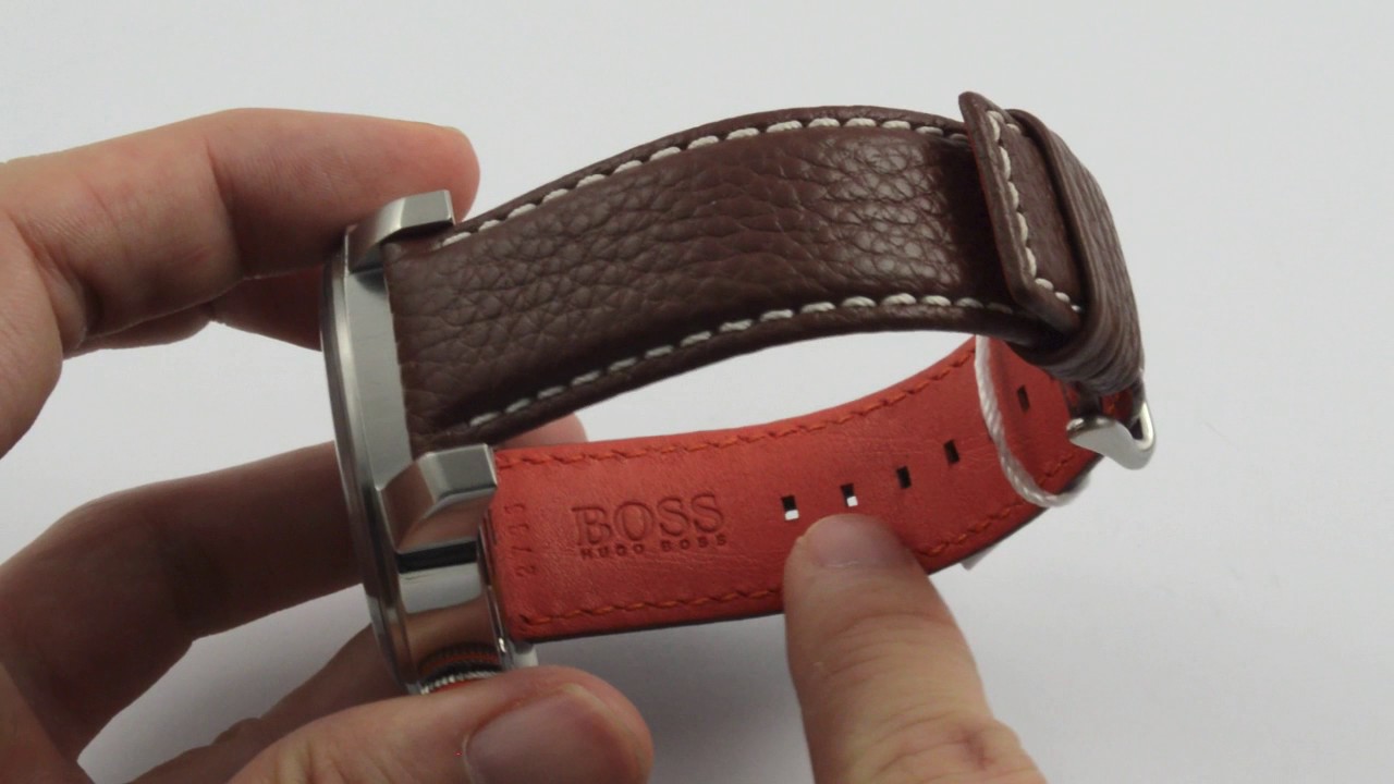 hugo boss orange cape town 1513408 brown leather strap watch