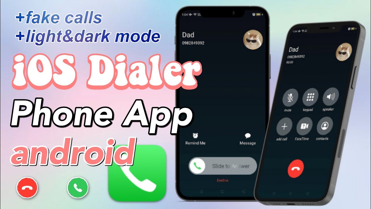 iOS Phone Dialer & Incoming Call Style for Android - YouTube