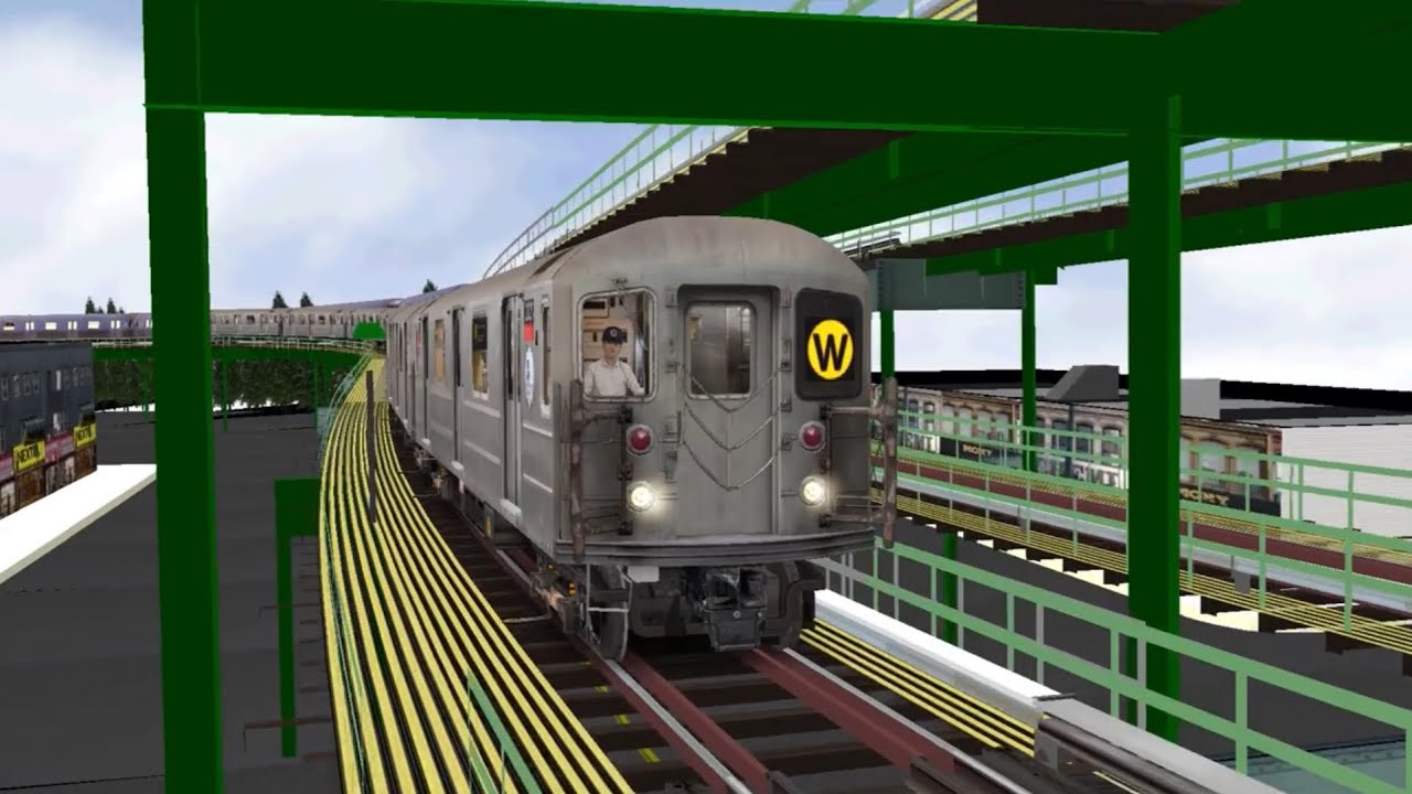 [OpenBVE] R62A Ⓦ ride from Astoria Blvd to Whitehall Street - YouTube