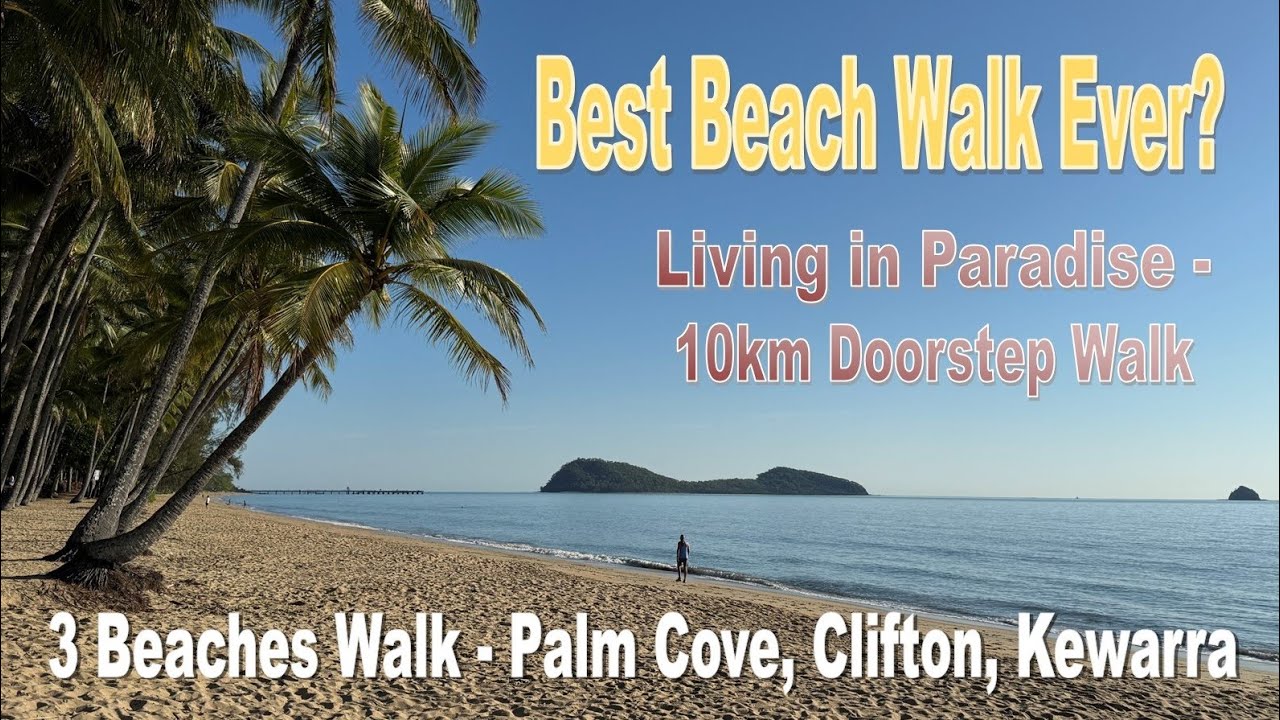 Is this the best morning beach walk ever? Palm Cove Tropical Northern Australia
