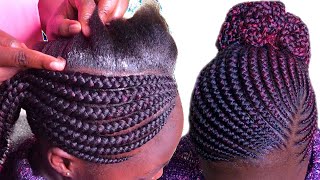 FEEDING IN BRAIDS | MAKE A FLOWER BUN DETAILED@JANEILHAIRCOLLECTION