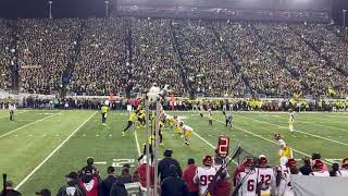 Oregon’s Bo Nix to Tez Johnson for a huge TD vs USC at Autzen