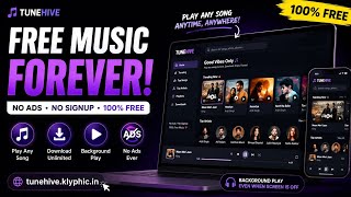 This Free Music App Has NO ADS! 🎵 | TuneHive – Background Play + Downloads #klyphic #tunehive screenshot 5