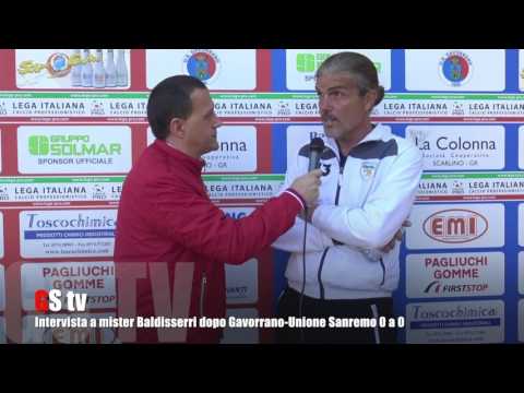 Gs Tv - intervista a mister Baldisserri dopo Gavorrano-Unione Sanremo 0 a 0