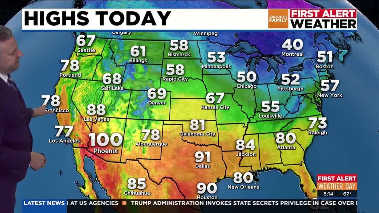 First Alert Weather Day for near-record temps in Phoenix area - YouTube