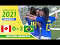 CANADÁ 0 X 2 BRASIL | MELHORES MOMENTOS | FUTEBOL FEMININO | SheBelieves CUP | ge.globo