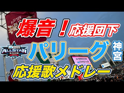 【オールスター2024】パリーグ応援団真下の猛打猛暑!選手応援歌メドレー!
