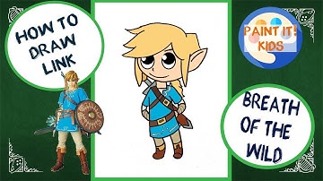 How to Draw Link from: Legend of Zelda Breath of the Wild: Easy Simple Step by Step