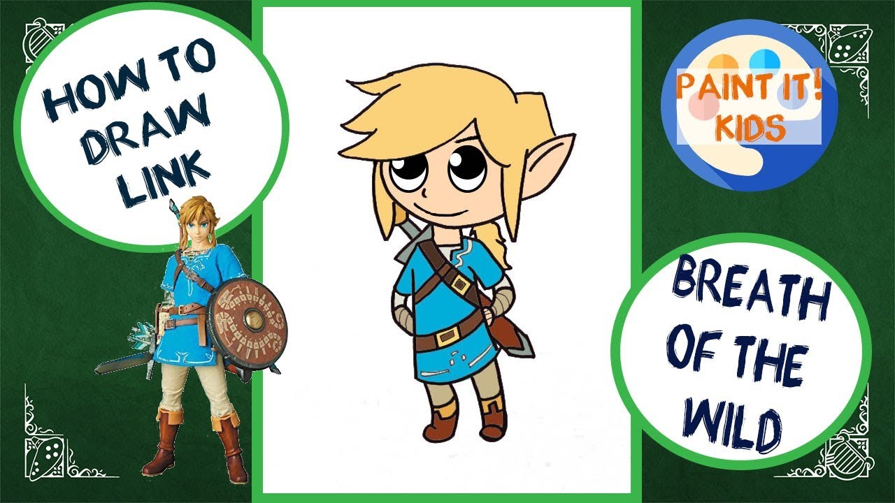 How to Draw Link from: Legend of Zelda Breath of the Wild: Easy ...