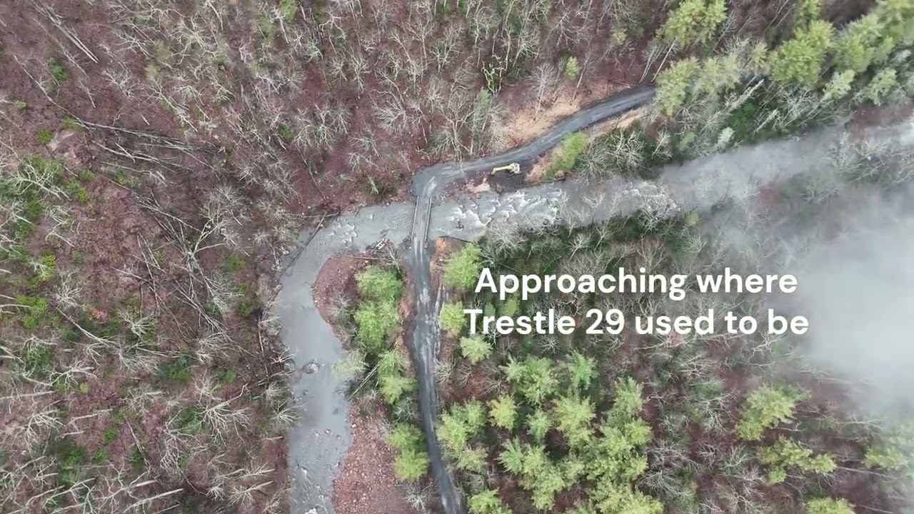 Virginia Creeper Trail   rebuilding Trestle 29