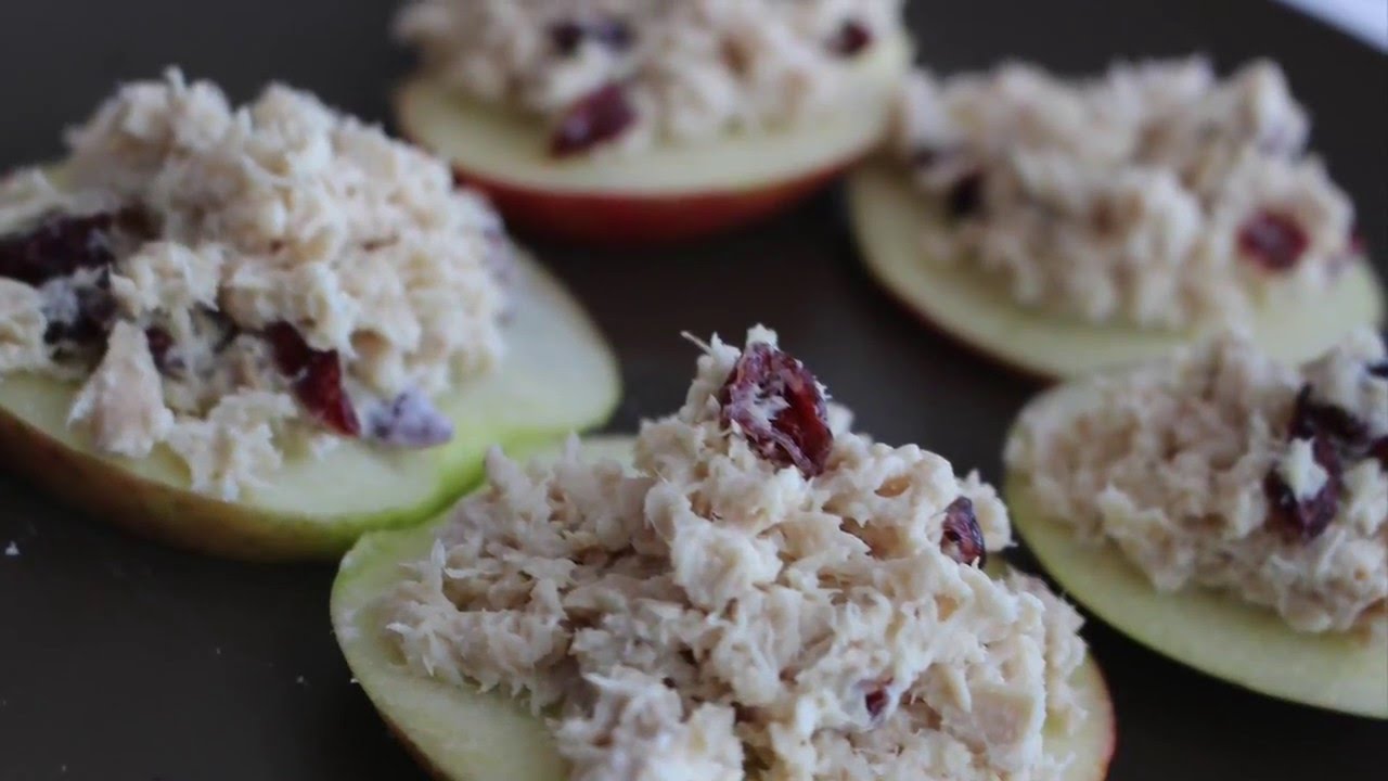 Cranberry Tuna Salad on Apple Slices YouTube
