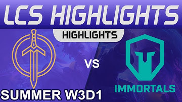 GG vs IMT Highlights LCS Summer Season 2022 W3D1 Golden Guardians vs Immortals by Onivia