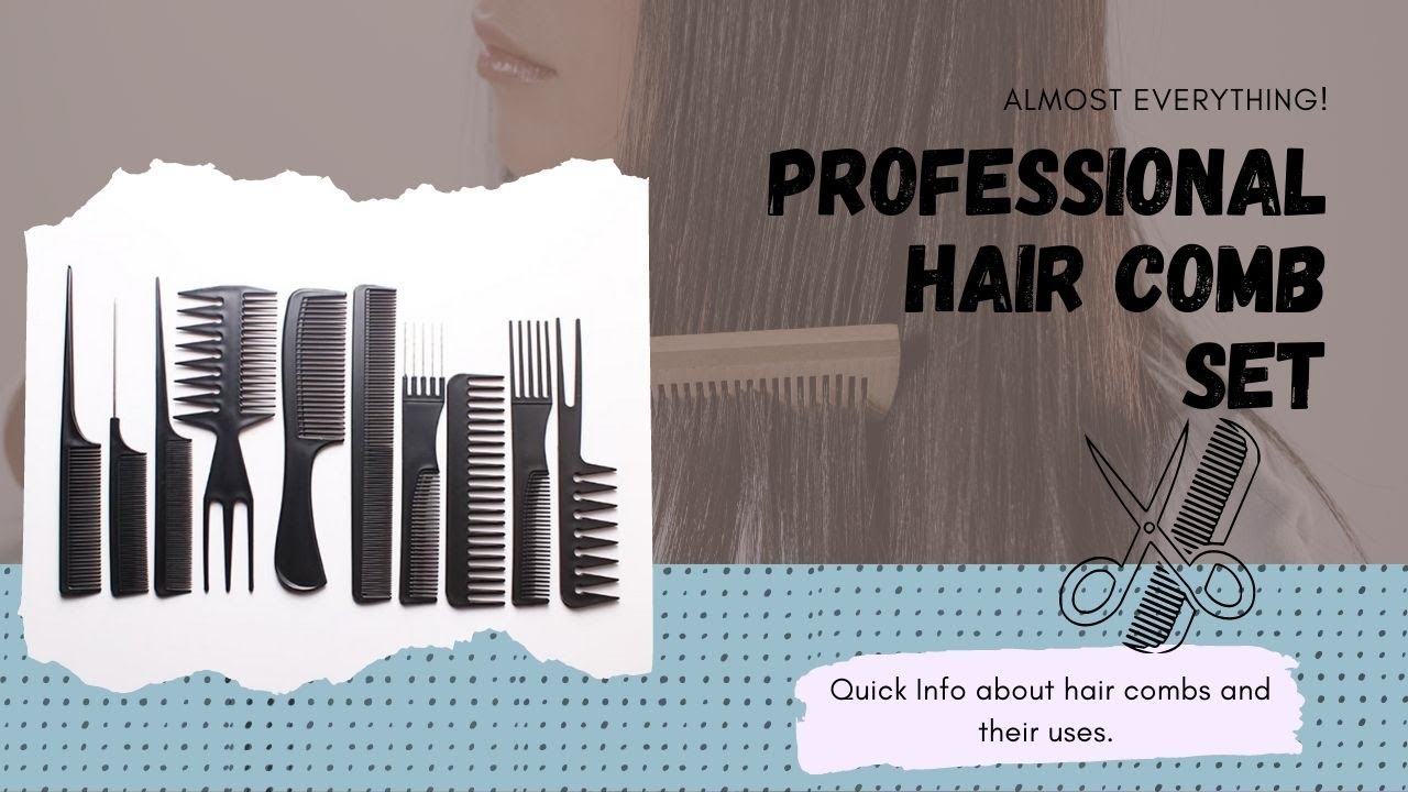 Professional Hair Comb Set| Quick Info & Its Uses | Hair stylist | Make-up Artist|